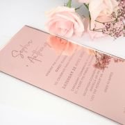 DL Engraved Mirror Acrylic Wedding Invitations