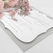 Engraved Royal Style Mirror Acrylic Wedding Invitations