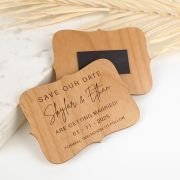 Engraved Royal Style Wooden Wedding ‘Save the Date’