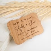 Engraved Royal Style Wooden Wedding ‘Save the Date’
