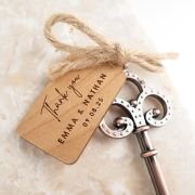 Rustic Key Bottle Opener with Wooden Gift Tag