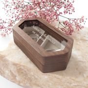 Engraved Walnut Wedding Ring Box