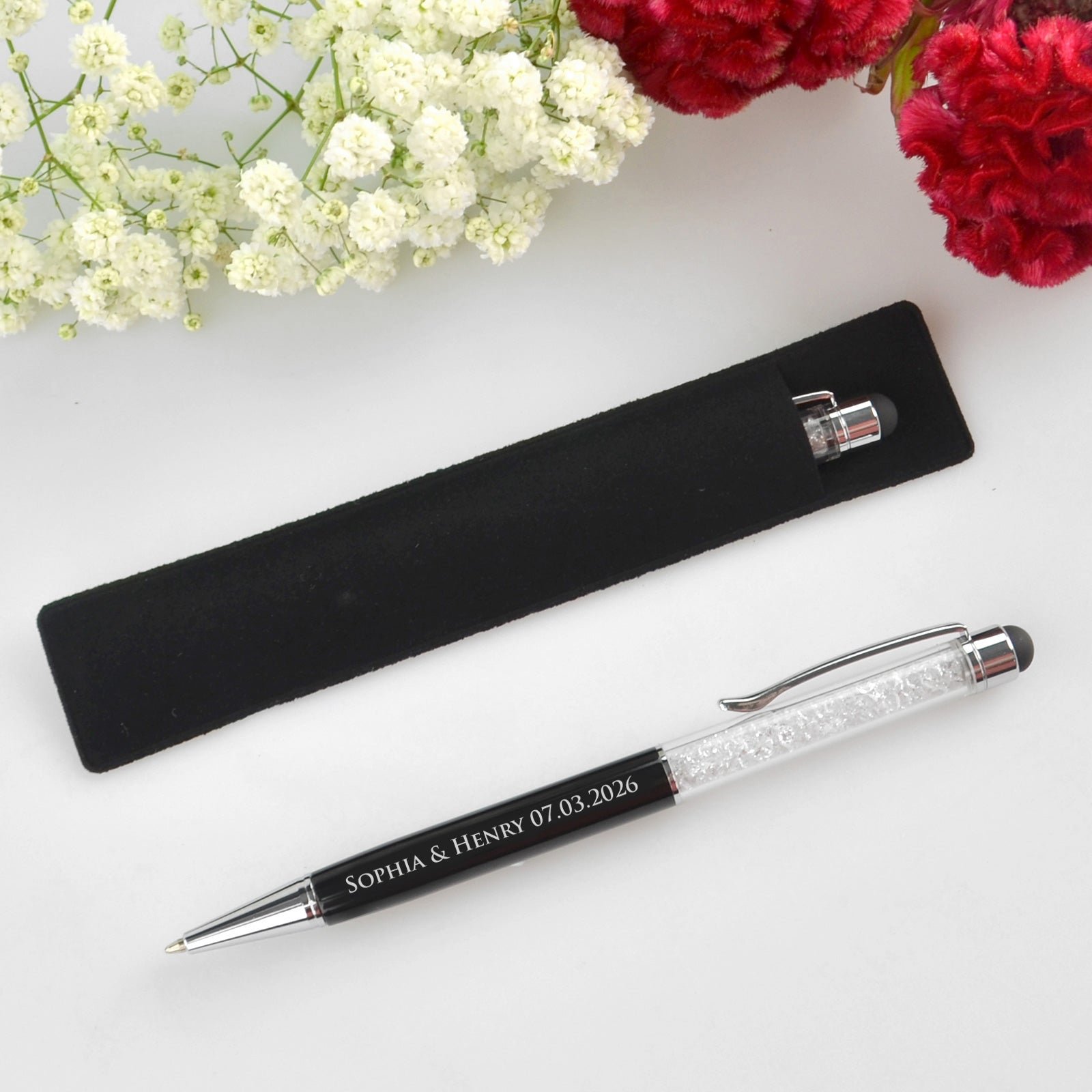 Engraved Crystal Black Pen