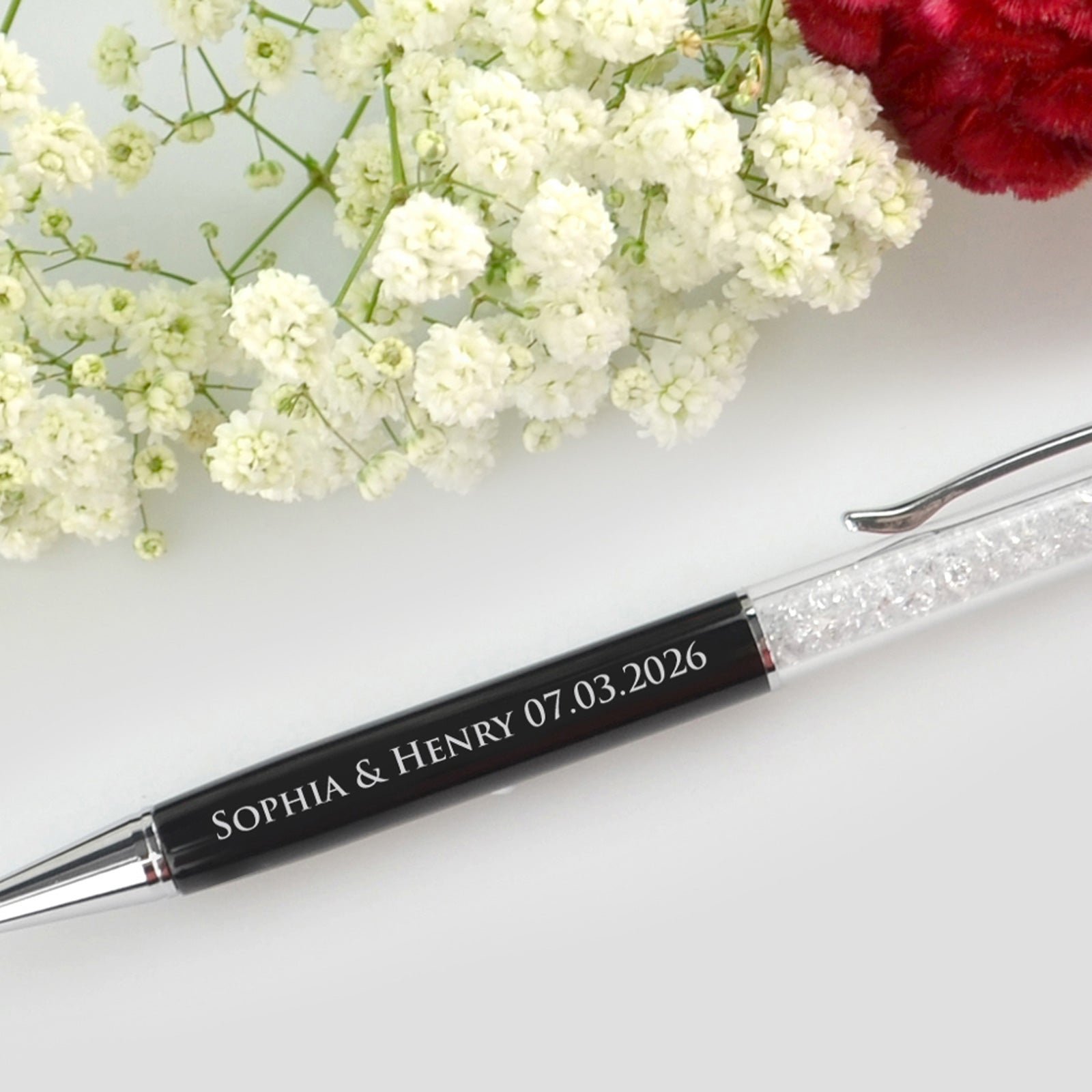 Engraved Crystal Black Pen