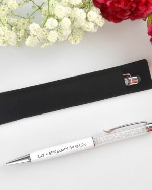 Engraved Crystal White Pen
