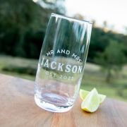 Engraved Wedding Water Glass 370ml