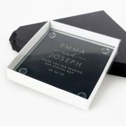 Engraved Wedding Glass Coasters