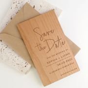 11B Engraved Wooden ‘Save the Date’ Cards