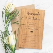 11B Engraved Wooden Wedding Invitations