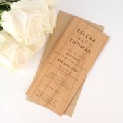 DL Engraved Wooden Wedding Invitations
