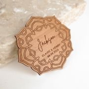 Engraved Wooden Wedding Flower Place Cards