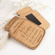 Engraved Wooden Mason Jar ‘Save the Date’