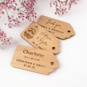 Engraved Wooden Rectangle Wedding Gift Tags