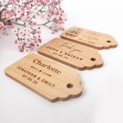 Engraved Wooden Rectangle Wedding Gift Tags