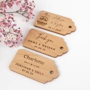 Engraved Wooden Rectangle Wedding Gift Tags