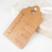 Engraved Wooden Wedding Reserve Seat Sign