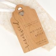 Engraved Wooden Wedding Reserve Seat Sign