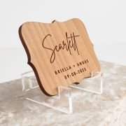 Engraved Wooden Wedding Place Cards