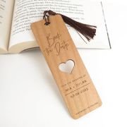 Wooden Engraved Save The Date Laser-Cut Bookmark