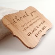 Engraved Wooden Thank You Cards