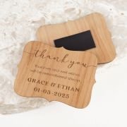 Engraved Wooden Thank You Cards