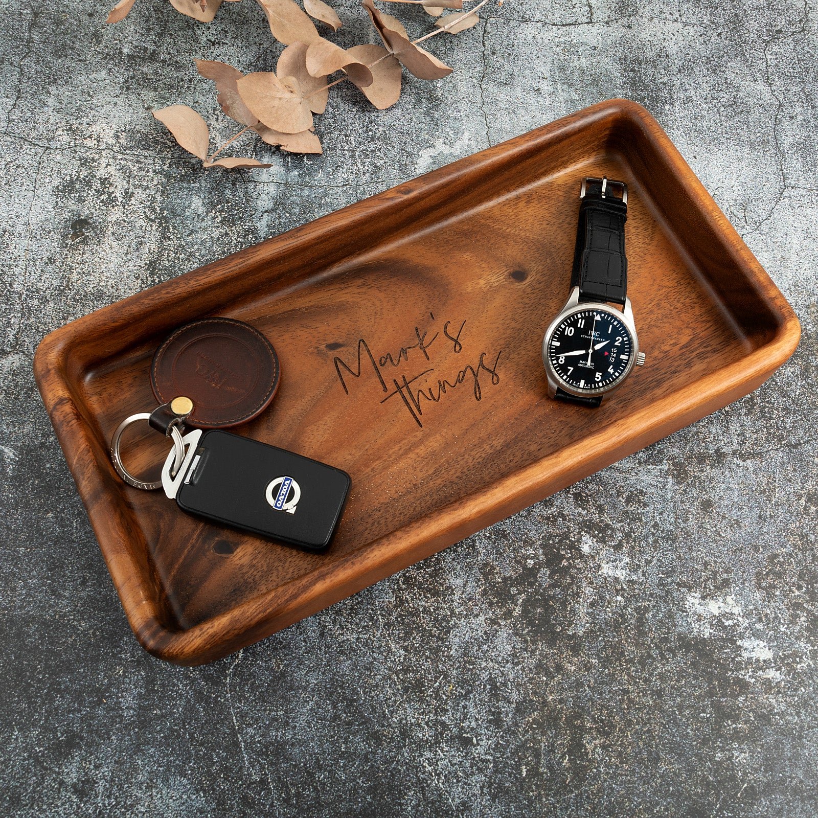 Engraved Wooden Trinket Tray