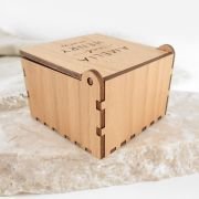 Engraved Wooden Wedding Ring Keepsake Box