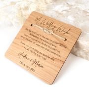 Engraved Wooden A Wedding Wish Bracelet