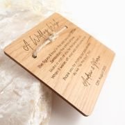 Engraved Wooden A Wedding Wish Bracelet