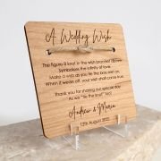 Engraved Wooden A Wedding Wish Bracelet