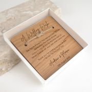 Engraved Wooden A Wedding Wish Bracelet