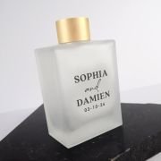 Personalised Frosted Glass 100ml Wedding Favour Bottle