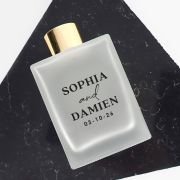 Personalised Frosted Glass 100ml Wedding Favour Bottle