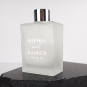 Personalised Frosted Glass 100ml Wedding Favour Bottle