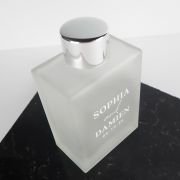 Personalised Frosted Glass 100ml Wedding Favour Bottle