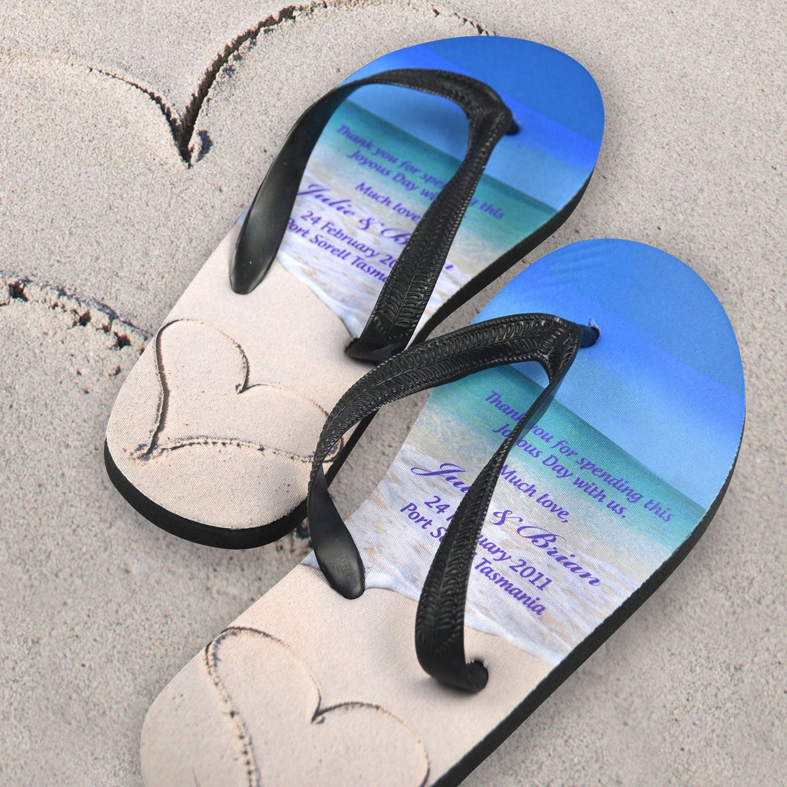 Wedding Beach Thongs (Flip Flop / Jandals)