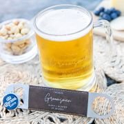 Gift Boxed Engraved Bridal Party 500ml Beer Mug and Leatherette Barmate