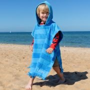 Personalised Hooded Beach Towel – Blue