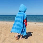 Personalised Hooded Beach Towel – Blue