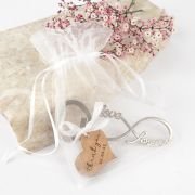 Infinity Bottle Opener with Engraved Wooden ‘Heart’ Gift Tag