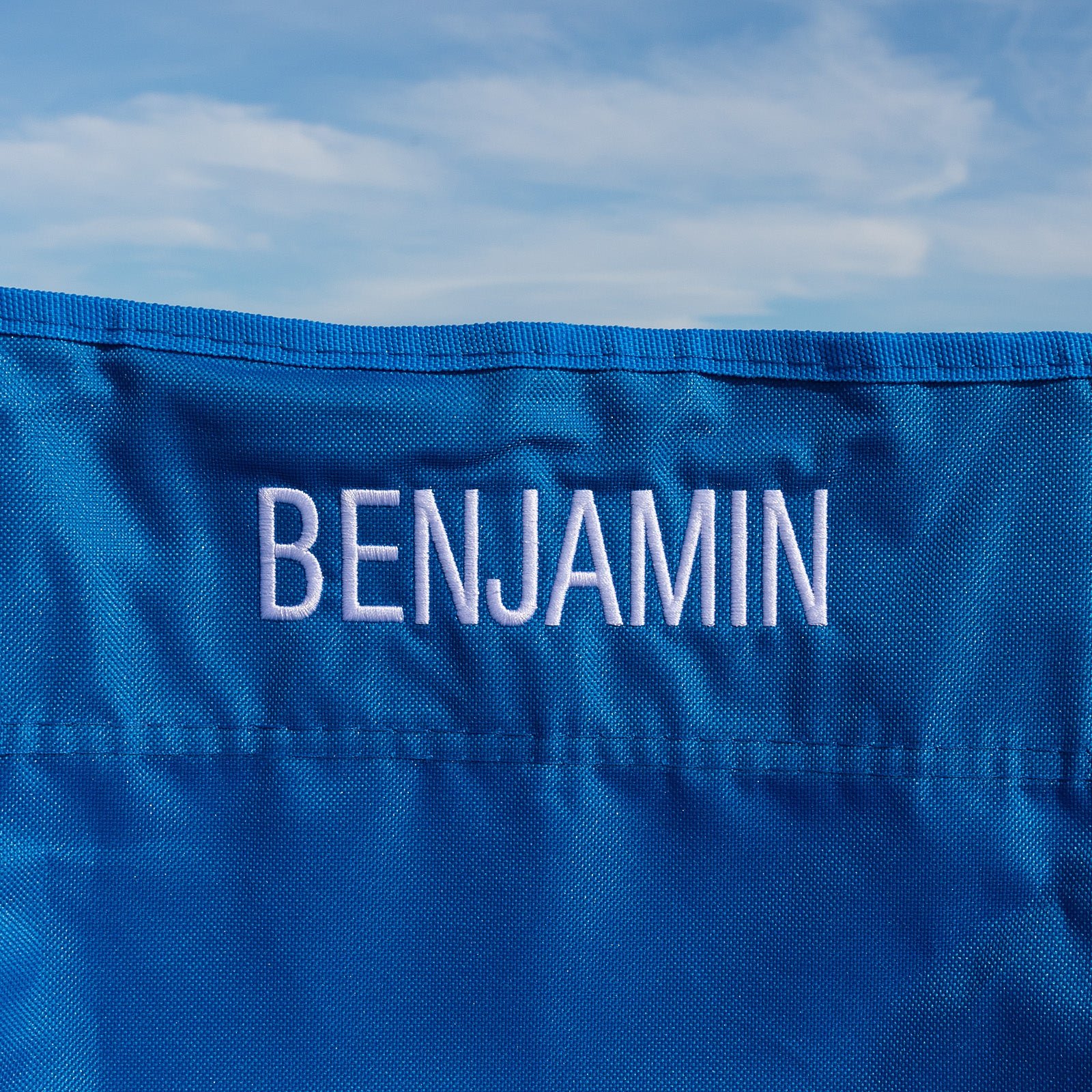 Personalised Kids’ Foldable Camping Beach Chair – Blue