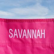 Personalised Kids’ Foldable Camping Beach Chair – Pink