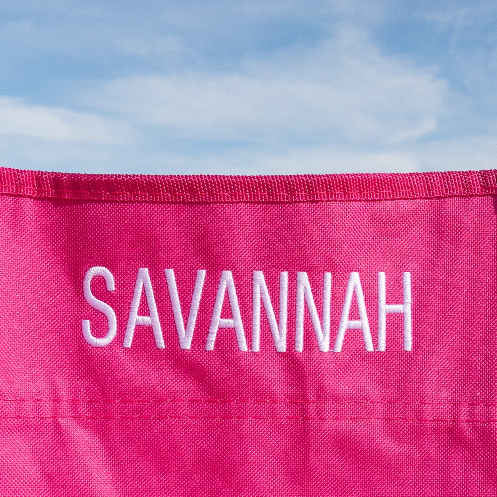 Personalised Kids’ Foldable Camping Beach Chair – Pink