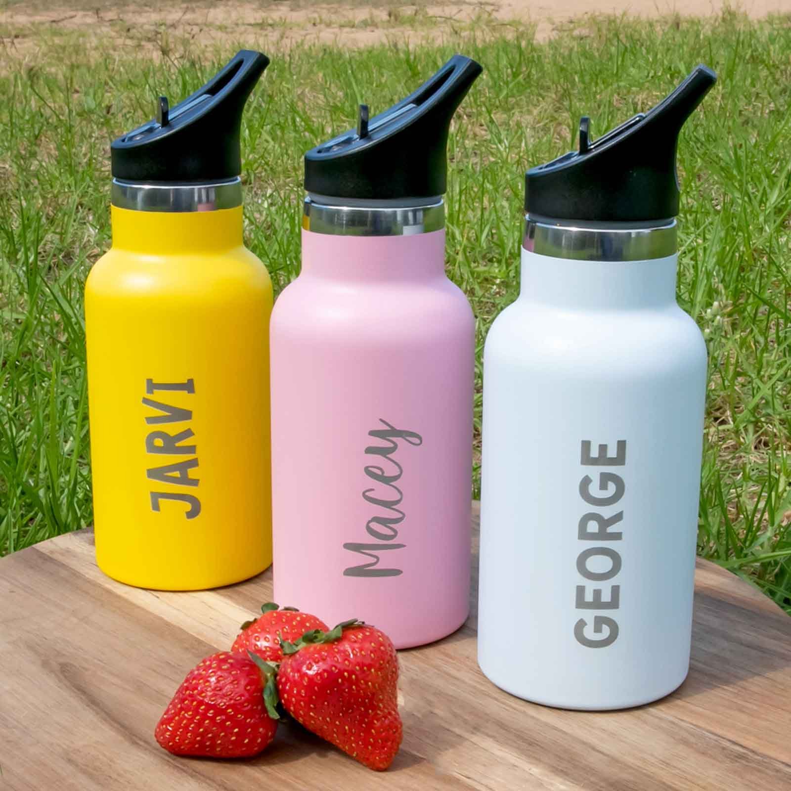 Engraved Stainless Steel 350ml Kids Water Bottle