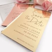 11B Engraved Mirror Acrylic ‘Save the Date’ Cards