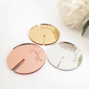 Round Acrylic Placecards for Glassware