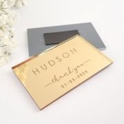 Engraved Rectangle Mirror Acrylic Wedding Place Cards