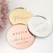 Engraved Round Acrylic Wedding Place Card