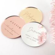Engraved Round Acrylic Wedding Place Card