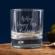 Engraved 305ml Round Whiskey Glass 30th Birthday Gift
